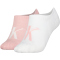 2er Pack Calvin Klein Logo High-Cut F&uuml;&szlig;linge Damen 003 - white/pink