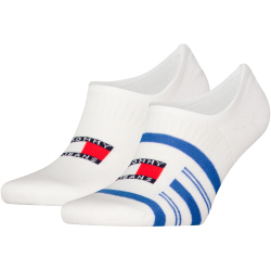 2er Pack TOMMY HILFIGER Tommy Stripe F&uuml;&szlig;linge 001 - blue combo 43-46