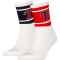 2er Pack TOMMY HILFIGER Patch Socken 002 - red combo 43-46