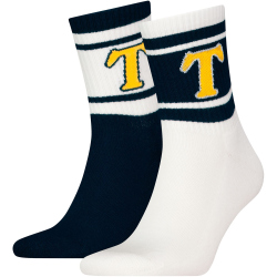 2er Pack TOMMY HILFIGER Patch Socken 003 - navy combo 43-46