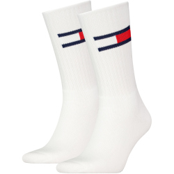 2er Pack TOMMY HILFIGER Flag Socken 001 - white 43-46