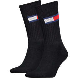 2er Pack TOMMY HILFIGER Flag Socken 003 - black 39-42