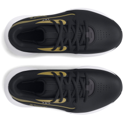 UNDER ARMOUR PS Lockdown 7 Basketballschuhe Kinder 001 - black/black/metallic gold 29.5
