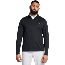UNDER ARMOUR Match Play 1/4-Zip Trainingsshirt Herren 001 - black/pitch gray L