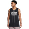 UNDER ARMOUR Zone Reversible Basketballtrikot Herren 001 - black/tetra gray/white XS