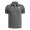 UNDER ARMOUR Icon Poloshirt Jungen 025 - castlerock light heather/white S (127-137 cm)