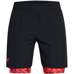 UNDER ARMOUR Woven 2-in-1-Shorts Jungen 004 - black/racer...