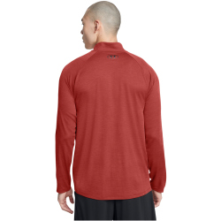 UNDER ARMOUR Tech Textured 1/2-Zip Trainingsshirt Herren 840 - earthen orange/black XXL