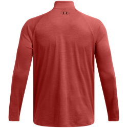 UNDER ARMOUR Tech Textured 1/2-Zip Trainingsshirt Herren 840 - earthen orange/black XXL