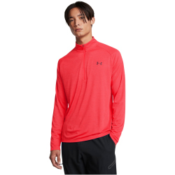 UNDER ARMOUR Tech Textured 1/2-Zip Trainingsshirt Herren 713 - racer red/cardinal L