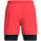 UNDER ARMOUR Launch 5 2in1 Laufshorts Herren 713 - racer red/black/reflective M