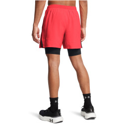 UNDER ARMOUR Launch 5 2in1 Laufshorts Herren 713 - racer red/black/reflective XXL