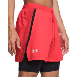 UNDER ARMOUR Launch 5 2in1 Laufshorts Herren 713 - racer red/black/reflective XXL