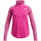 UNDER ARMOUR Tech Graphic 1/2-Zip Trainingsshirt Mädchen 653 - rebel pink/metallic silver XS (122-127 cm)