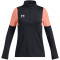 UNDER ARMOUR Challenger Midlayer Trainingsshirt Mädchen 005 - black/flare orange/white XS (122-127 cm)