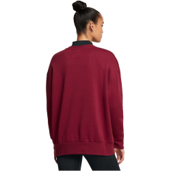 UNDER ARMOUR Essential OverSized Fleece Shirt Damen 625 - cardinal/white S