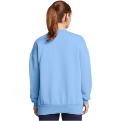 UNDER ARMOUR Essential OverSized Fleece Shirt Damen 465 - horizon blue/white XS