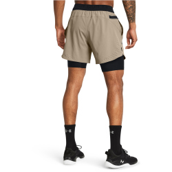 UNDER ARMOUR Vanish Elite 2in1 Trainingsshorts Herren 203 - timberwolf taupe/black/black XXL