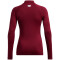 UNDER ARMOUR HeatGear Authentics Stehkragen-Shirt Damen 626 - cardinal/white S