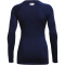 UNDER ARMOUR ColdGear Authentics langarm Sportshirt Damen 410 - midnight navy/white XS
