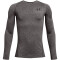 UNDER ARMOUR ColdGear langarm Trainingsshirt Jungen 019 - charcoal light heather/black XS (122-127 cm)