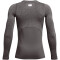 UNDER ARMOUR ColdGear langarm Trainingsshirt Jungen 019 - charcoal light heather/black XS (122-127 cm)