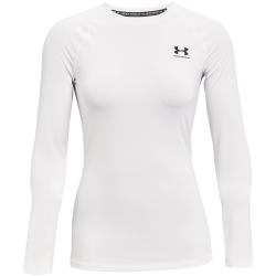 UNDER ARMOUR HeatGear langarm Kompressionsshirt Damen 100 - white/black M