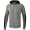 erima Liga Line 2.0 Trainingsjacke mit Kapuze grey melange/black/green gecko M