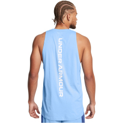 UNDER ARMOUR Baseline Baumwoll Tanktop Herren 466 - horizon blue/tech blue S