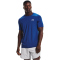 UNDER ARMOUR HeatGear Armour Fitted kurzarm Trainingsshirt Herren 432 - tech blue/white XXL