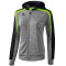erima Liga Line 2.0 Trainingsjacke mit Kapuze Damen grey melange/black/green gecko 34