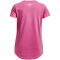 UNDER ARMOUR Sportstyle Logo kurzarm Trainingsshirt M&auml;dchen 663 - pink edge/white M (137-149 cm)