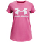 UNDER ARMOUR Sportstyle Logo kurzarm Trainingsshirt M&auml;dchen 663 - pink edge/white L (149-160 cm)