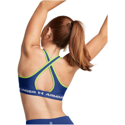 UNDER ARMOUR Armour Mid Crossback Sport-BH Damen 432 - tech blue/retro green/white XS