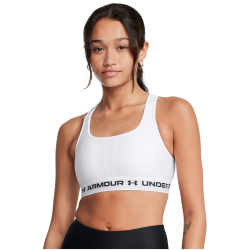 UNDER ARMOUR Armour Mid Crossback Sport-BH Damen 101 - white/white/black XS