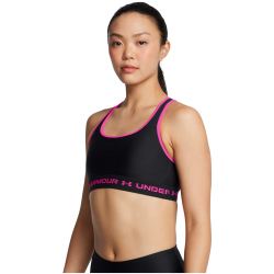 UNDER ARMOUR Armour Mid Crossback Sport-BH Damen 005 - black/rebel pink/rebel pink XS