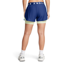 UNDER ARMOUR Play Up 2in1 Shorts Damen 432 - tech blue/retro green/white XS