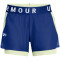UNDER ARMOUR Play Up 2in1 Shorts Damen 432 - tech blue/retro green/white XS