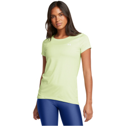 UNDER ARMOUR HeatGear Armour kurzarm Trainingsshirt Damen 383 - retro green/white XXL