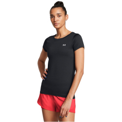 UNDER ARMOUR HeatGear Armour kurzarm Trainingsshirt Damen 002 - black/white M