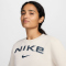 NIKE Sportswear Phoenix Fleece STD Logo Sweatshirt Damen 104 - lt orewood brn/white/armory navy S