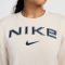 NIKE Sportswear Phoenix Fleece STD Logo Sweatshirt Damen 104 - lt orewood brn/white/armory navy S