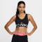 NIKE Pro Indy Plunge Medium Support Padded Sport-BH Damen 010 - black/white/white S