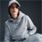 NIKE Sportswear Phoenix Fleece Hoodie Damen 063 - dk grey heather/sail XS