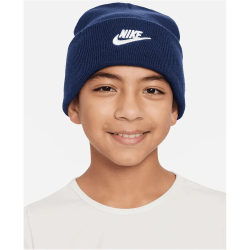 NIKE PEAK Beanie Kinder 410 - midnight navy/white