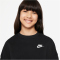 NIKE Sportswear Club Fleece Boxy Crewneck Sweatshirt Mädchen 010 - black/white XS (122-128 cm)