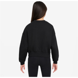 NIKE Sportswear Club Fleece Boxy Crewneck Sweatshirt Mädchen 010 - black/white L (146-156 cm)