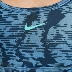 NIKE Pro Swoosh Allover Print wendbarer Sport-BH M&auml;dchen 478 - armory navy/aegean storm/green frost S (128-137 cm)