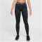 NIKE Pro Dri-FIT Leggings Mädchen 010 - black/white S (128-137 cm)