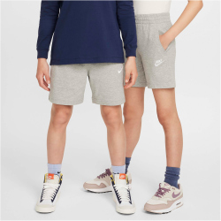 NIKE Sportswear Club Knit Sweatshorts Kinder 063 - dk grey heather/white XS (122-128 cm)